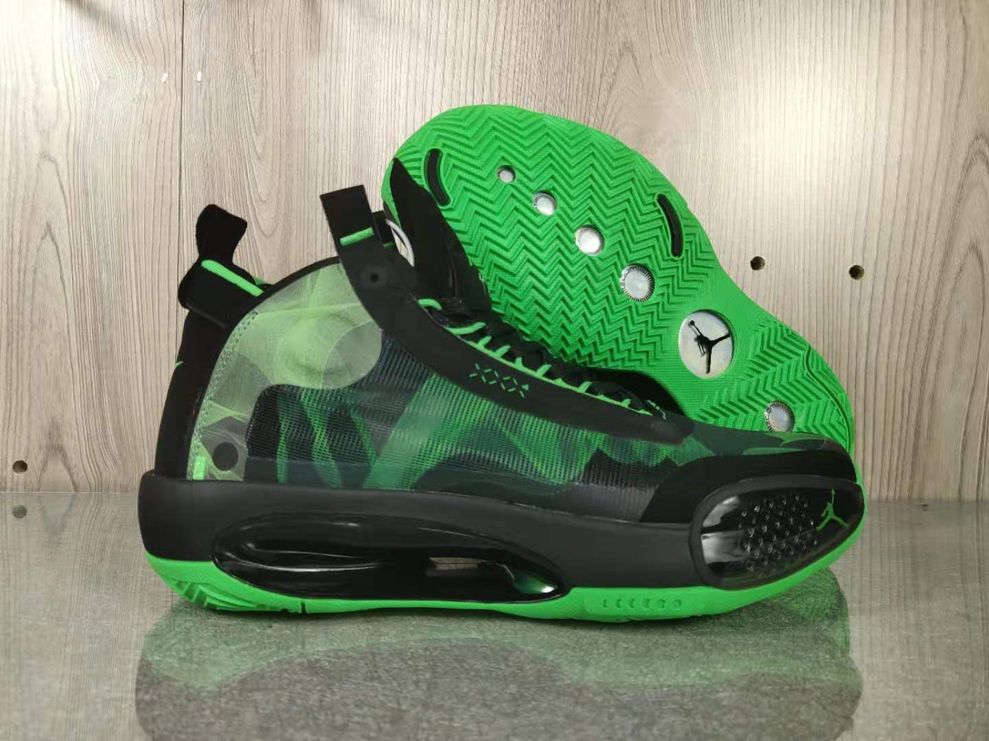 Air Jordan 34 Black Green Shoes